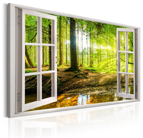Malvis Okno do lesa Velikost: 90x60 cm