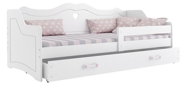 Dětská postel VIKTORIE P1 + rošt + matrace ZDARMA, 160x80, bílá