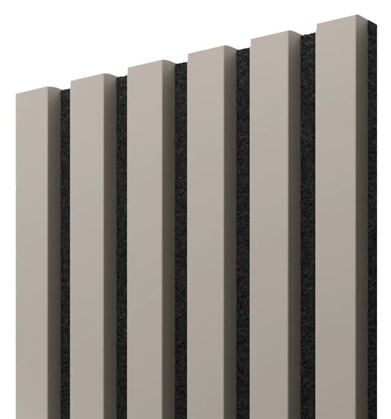 Akustický panel, Pískově béžová, černý filc, 30x275 cm