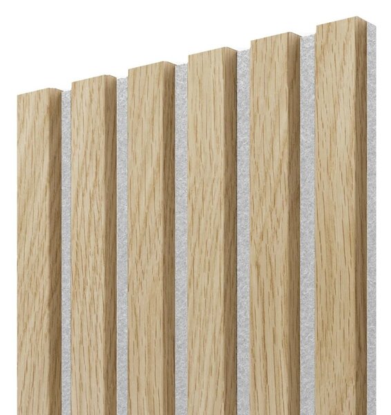 Akustický panel, Evropský dub, šedý filc, 30x275 cm
