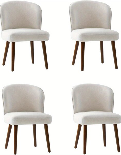 Sada dvou jídelních židlí v designu inspirovaném polovinou století, s dřevěnými nohami
