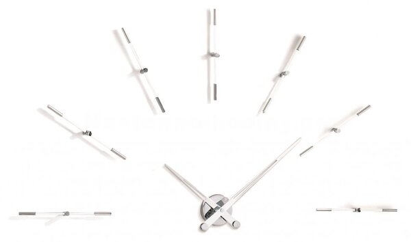 Designové nástěnné hodiny Nomon Merlin 12i white 110cm