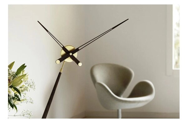 Designové stolní hodiny Nomon Puntero Gold N wenge 94cm