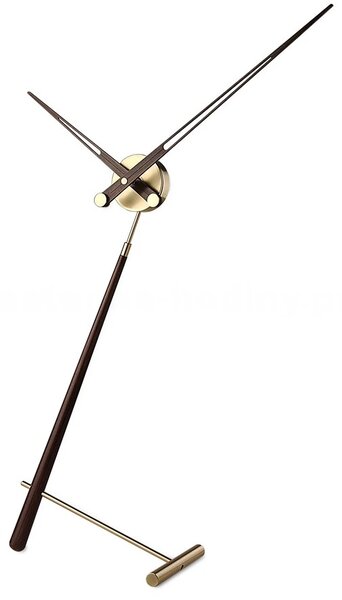 Designové stolní hodiny Nomon Puntero Gold N wenge 94cm