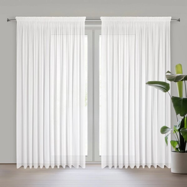 ZÁCLONA NA PÁSCE DEBRA 300X270 CM BÍLÁ BX
