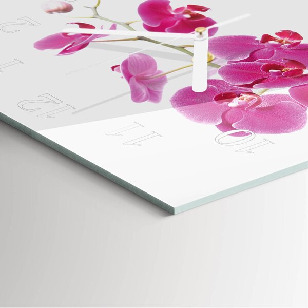 Skleněné hodiny Orchidej zskb-30x30-00081722