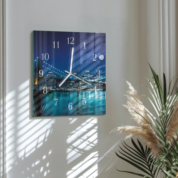 Skleněné hodiny Noc na obzoru zskb-30x30-00082092