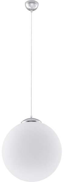 Sollux SL.0264 - Lustr na lanku UGO 1xE27/15W/230V pr. 30 cm bílá/lesklý chrom
