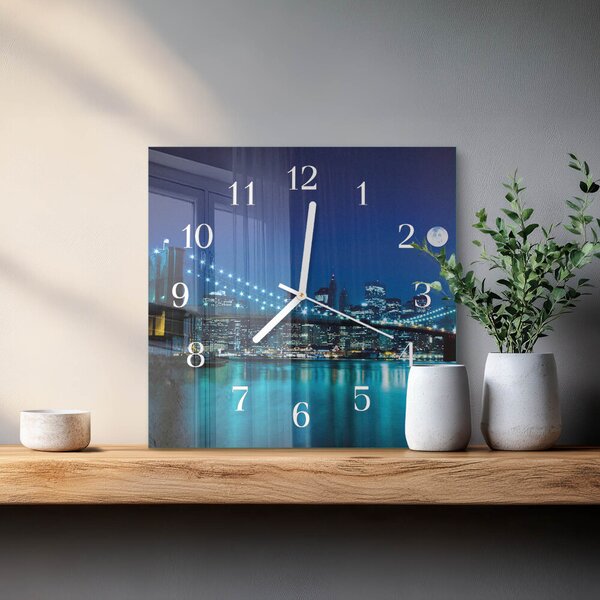 Skleněné hodiny Noc na obzoru zskb-30x30-00082092