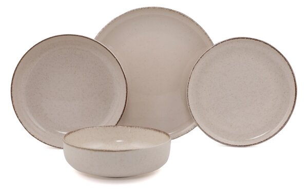ASIR Porcelánová jídelní souprava (16 ks) krémová a hnědá