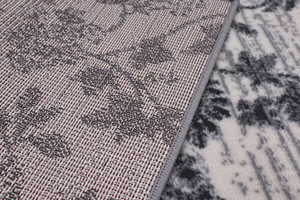 Alfa Carpets, TRHÁK: Kusový koberec Flowers grey, 80x150, šedá, ložnice