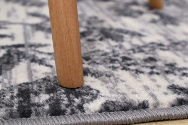 Alfa Carpets, TRHÁK: Kusový koberec Flowers grey, 80x150, šedá, ložnice