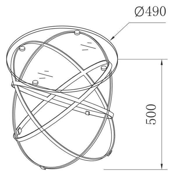 Miotto Kovový odkládací stolek Paola 49 cm