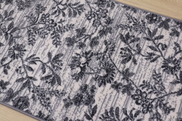 Alfa Carpets, TRHÁK: Kusový koberec Flowers grey, 80x150, šedá, ložnice