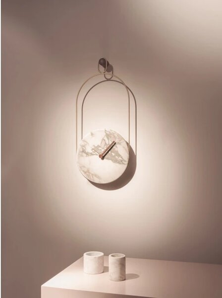 Designové nástěnné hodiny Nomon Eslabon Calacatta 68cm