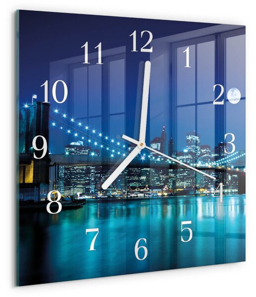 Skleněné hodiny Noc na obzoru zskb-30x30-00082092