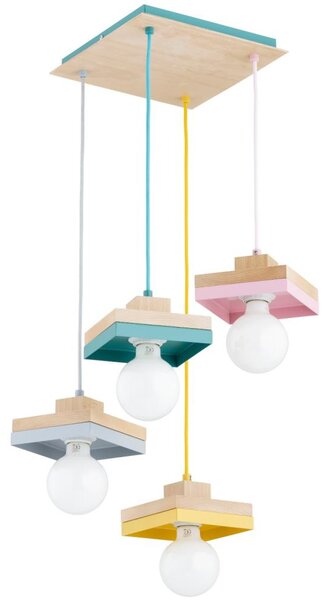 Lustr na lanku MIKO 3xE27/15W/230V pestrobarevná