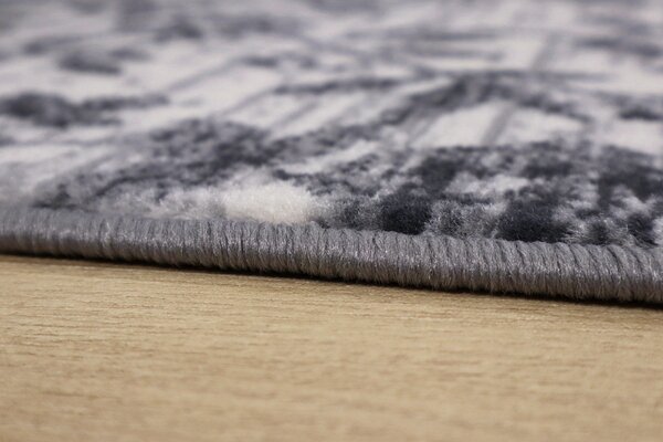 Alfa Carpets, TRHÁK: Kusový koberec Flowers grey, 80x150, šedá, ložnice
