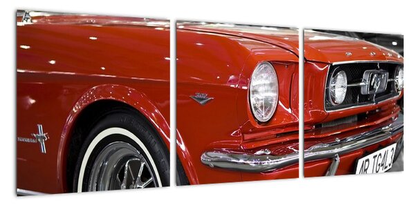 Červené auto - obraz (90x30cm)