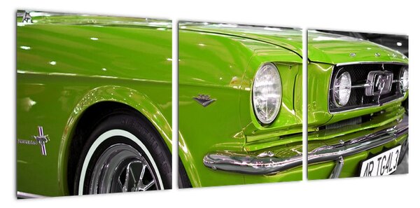 Zelené auto - obraz (90x30cm)