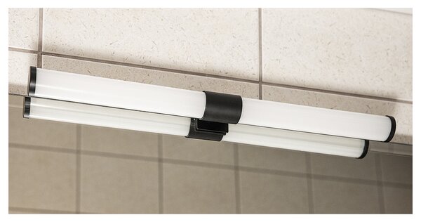 Koupelnové nástěnné LED svítidlo ZAIN černá, šířka 40 cm