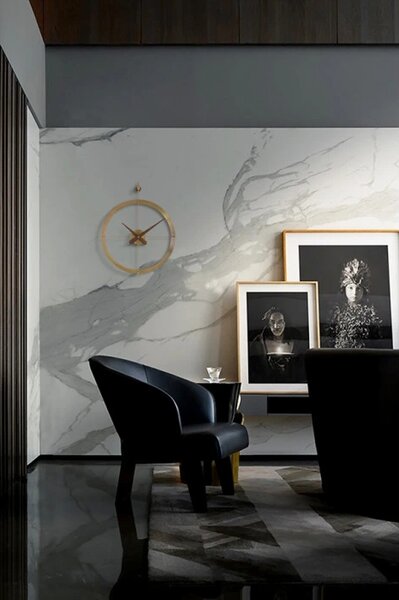 Designové nástěnné hodiny Nomon Dos Puntos Premium Gold 56cm