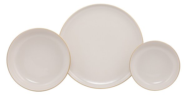 ASIR Porcelánová jídelní souprava (18 ks) krémová a zlatá
