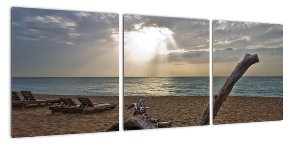 Pláž - obraz (90x30cm)