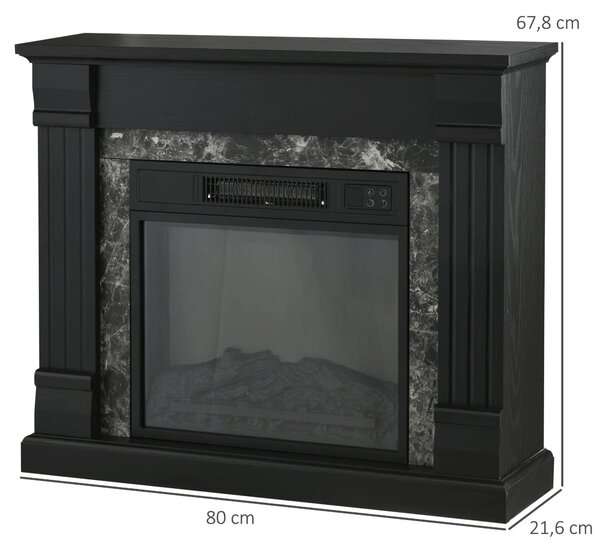 Elektrické topení do krbu – Elektrický krb – Atmosférický krb – Krb s plameny – Krbová kamna – Výkon 1800 W