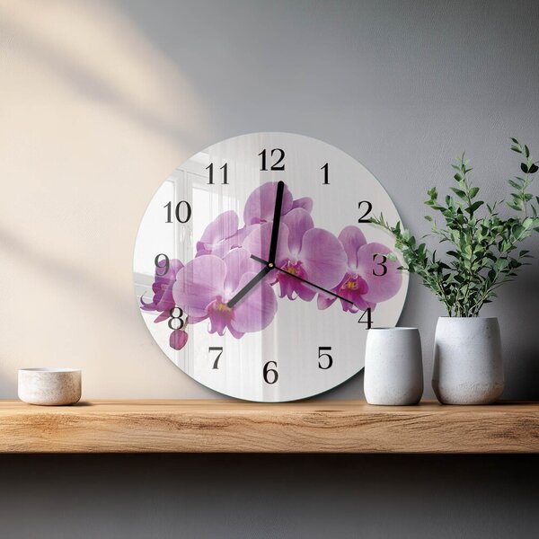Skleněné nástěnné hodiny Orchidej zsoc-fi30-00172728