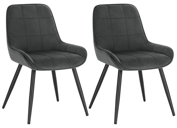 Sada dvou jídelních židlí, ergonomické skandinávské relaxační židle s opěradlem a područkami