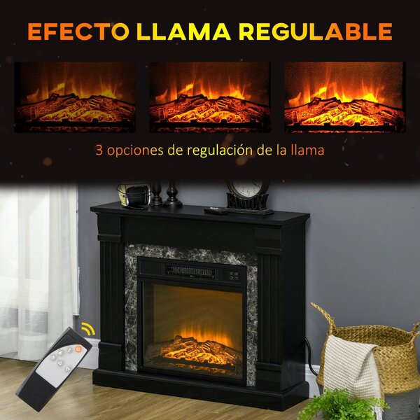 Elektrické topení do krbu – Elektrický krb – Atmosférický krb – Krb s plameny – Krbová kamna – Výkon 1800 W
