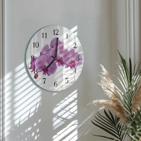 Skleněné nástěnné hodiny Orchidej zsoc-fi30-00172728