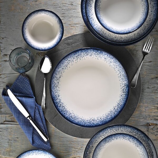 ASIR Porcelánová jídelní souprava (24 ks) bílá a modrá