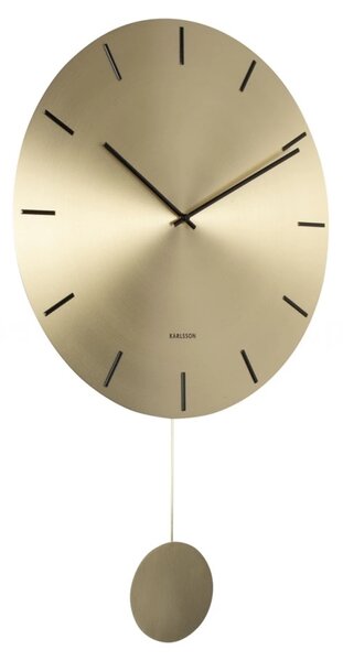 Designové kyvadlové nástěnné hodiny 5862GD Karlsson 47cm