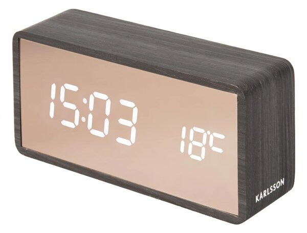 Designové LED hodiny - budík 5878BK Karlsson 15cm
