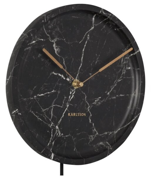 Designové kyvadlové nástěnné hodiny 5860BK Karlsson 75cm