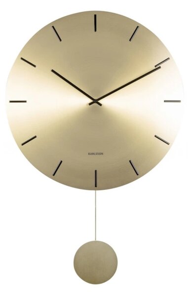 Designové kyvadlové nástěnné hodiny 5862GD Karlsson 47cm