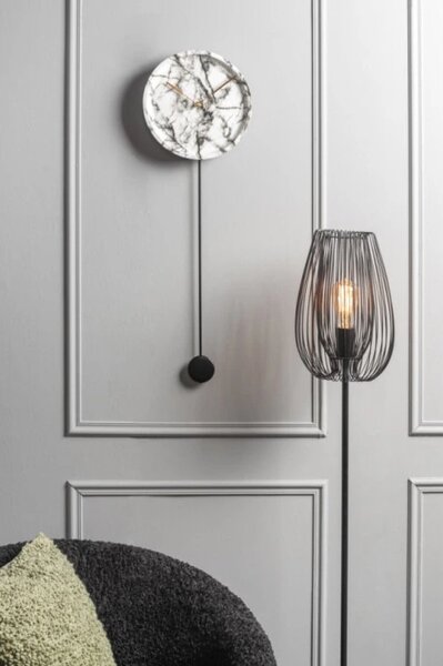 Designové kyvadlové nástěnné hodiny 5860WH Karlsson 75cm