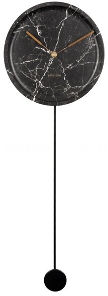 Designové kyvadlové nástěnné hodiny 5860BK Karlsson 75cm