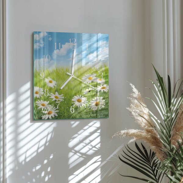 Skleněné hodiny Louka zskb-30x30-00087430
