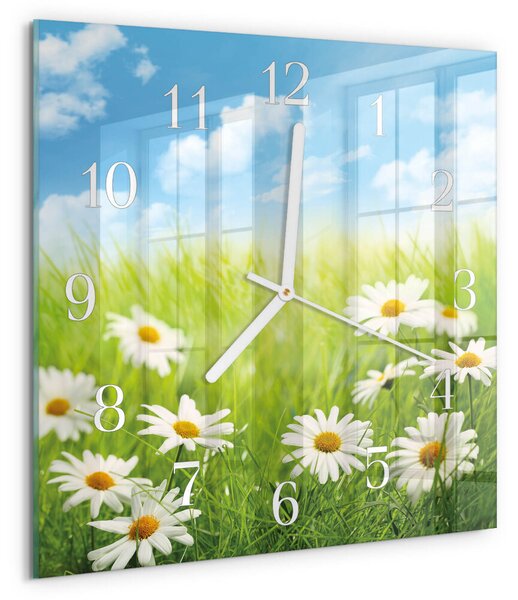 Skleněné hodiny Louka zskb-30x30-00087430
