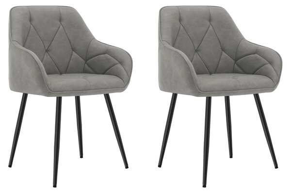 Jídelní židle - Designové židle - Židle s potahem z umilé kůže - Pohodlné židle - Židle s kovovými nohami