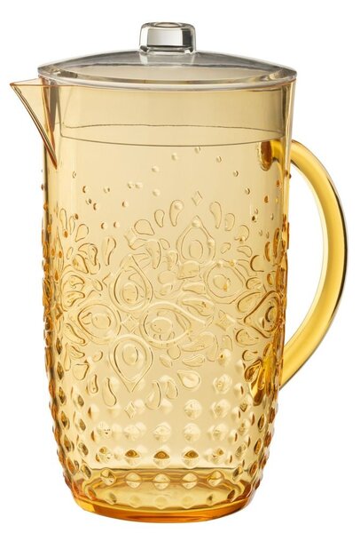 Meruňkový plastový džbán s víkem Aqua Apricot - 20* Ø 13,5*23cm / 2,5L - J-Line by Jolipa