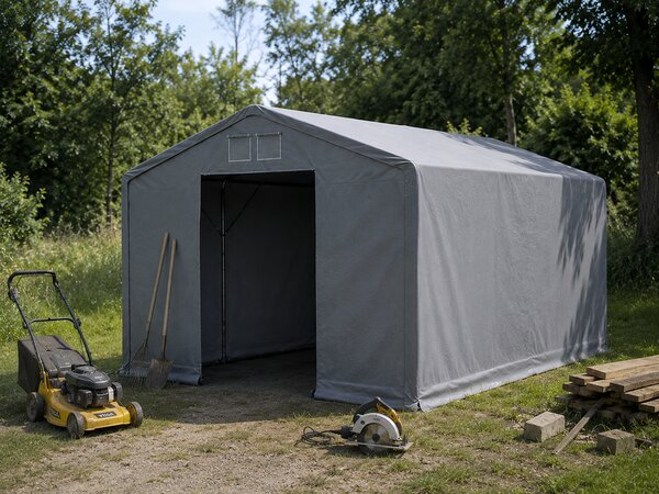 Mobilní skladová hala 6x12m - šedá barva Šedá