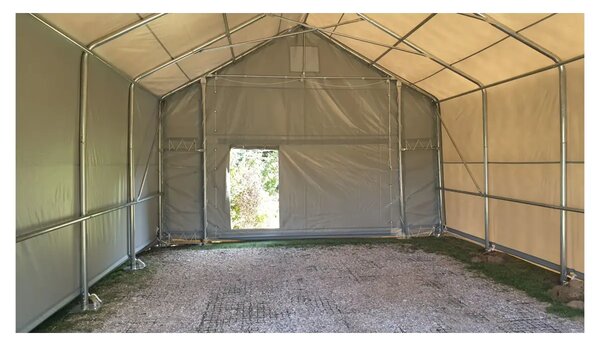 Mobilní skladová hala 6x12m - šedá barva Šedá