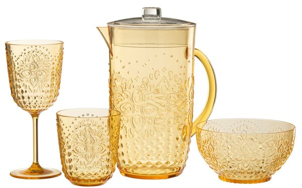 Meruňkový plastový džbán s víkem Aqua Apricot - 20* Ø 13,5*23cm / 2,5L - J-Line by Jolipa