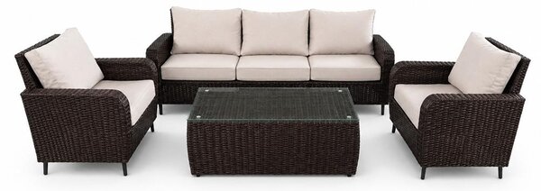 Zahradní ratanový set Avenberg BONITA hnědá