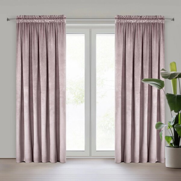 ZATEMŇOVACÍ ZÁVĚS NA PÁSCE ROSA 140X270 CM PÚDROVÁ