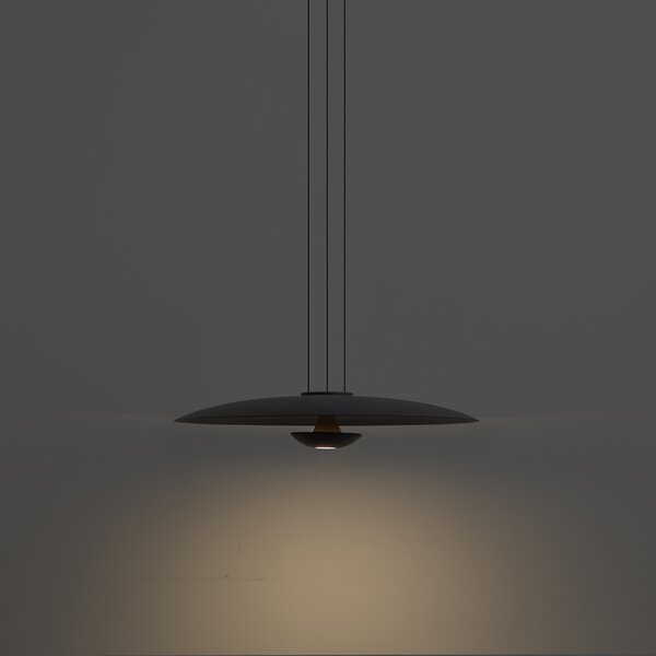 Moderní závěsná lampa černá vč. stmívatelné LED - Smith